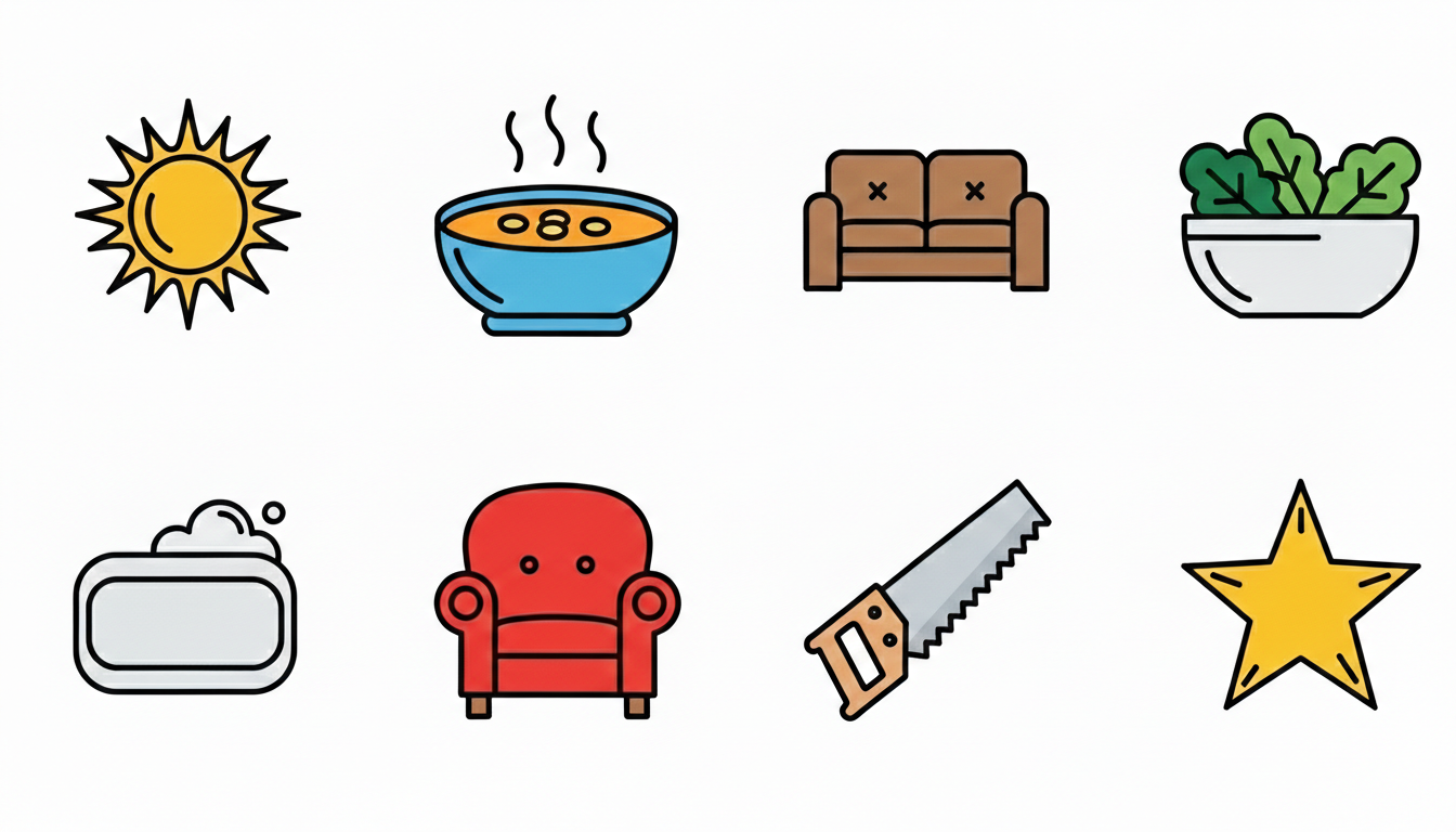 Beispiel‑Bildkarten für den s‑Laut.